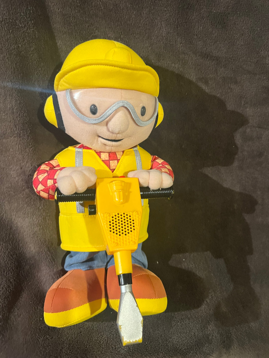 Bob The Builder With His Noise Making Jack Hammer Plush Doll