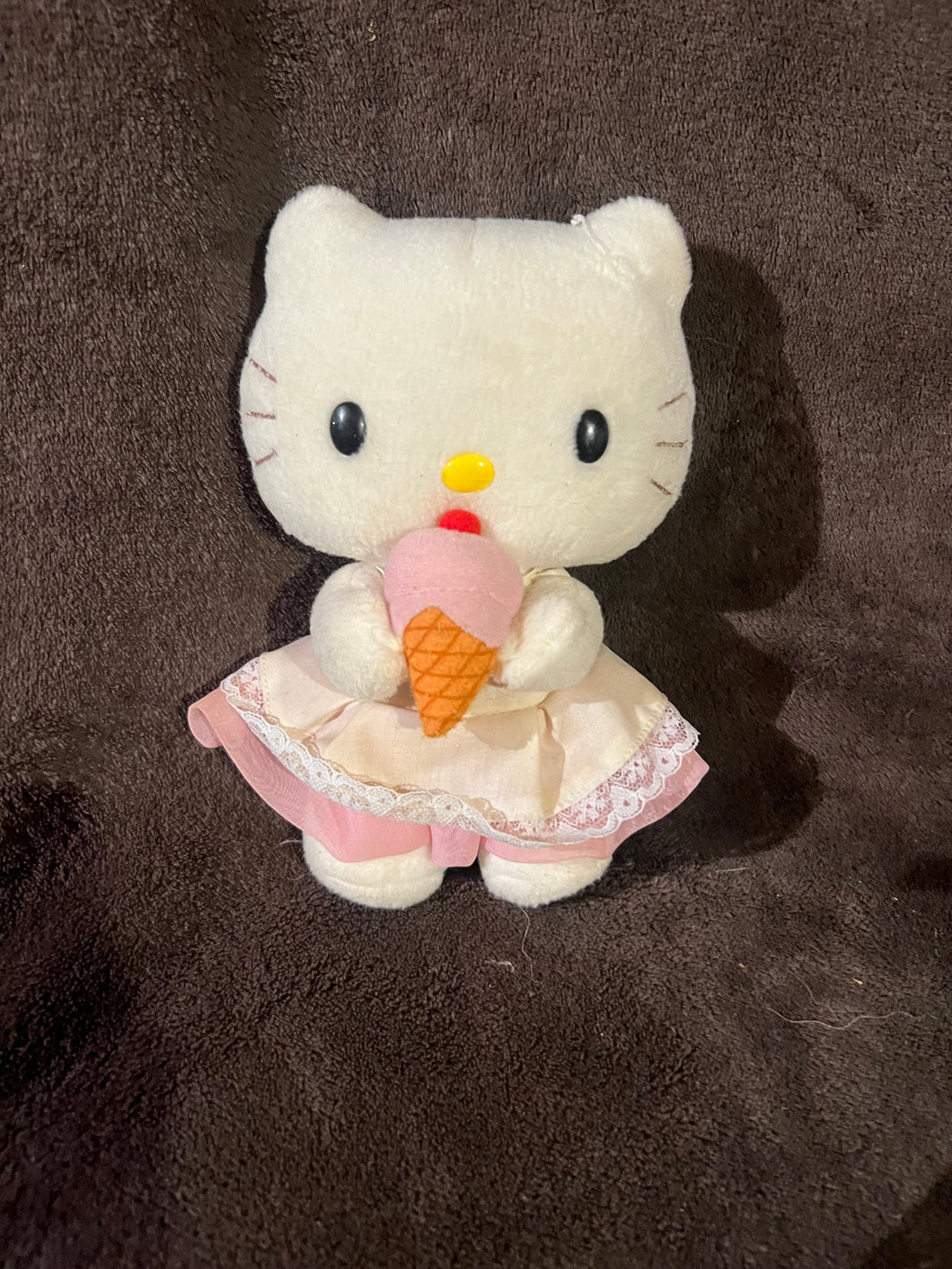 Sanrio Hello Kitty With Ice cream Cone Plush Adorable 10 inch plush