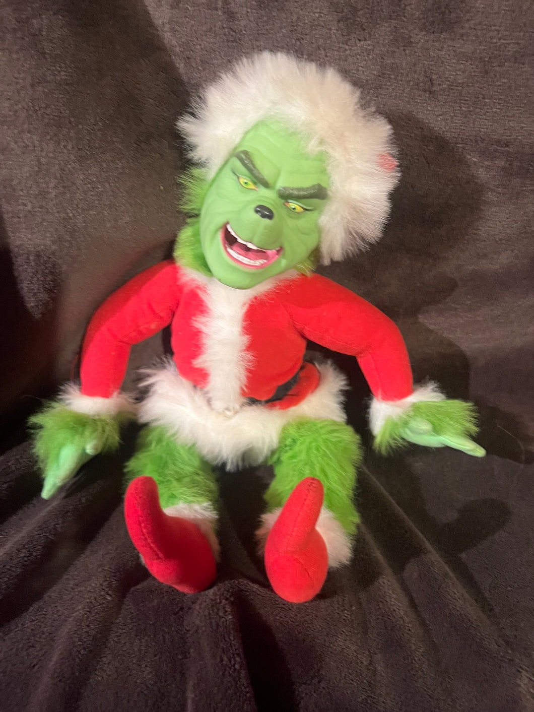 Grinch Rare Hand Puppet Talking Doll 16 inch