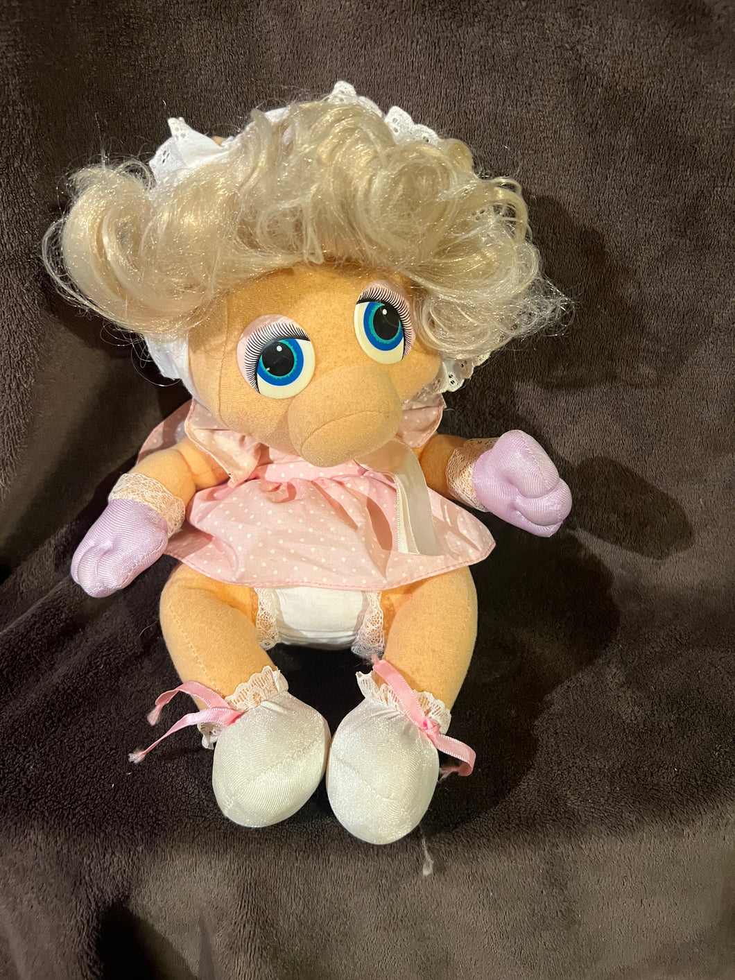 Muppets Miss Piggy Baby Girl Plush Vintage 12 inch doll