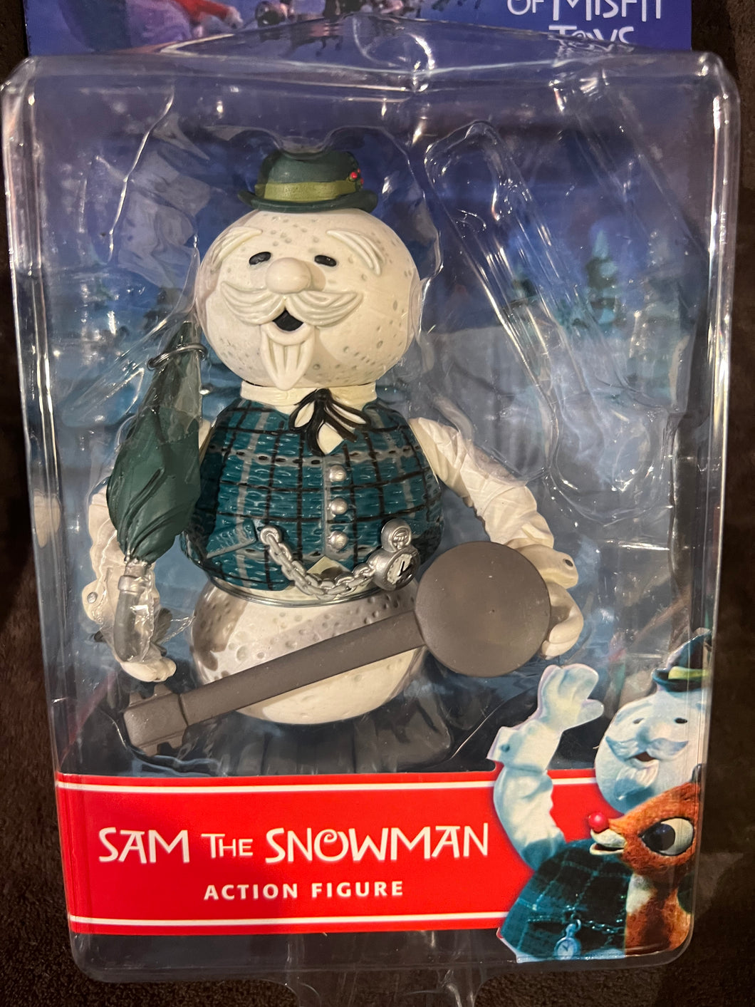 Rudolph Island of Misfit Toys Rare Sam The Snowman With Banjo Figure Set Vintage New in Box Rankin Bass