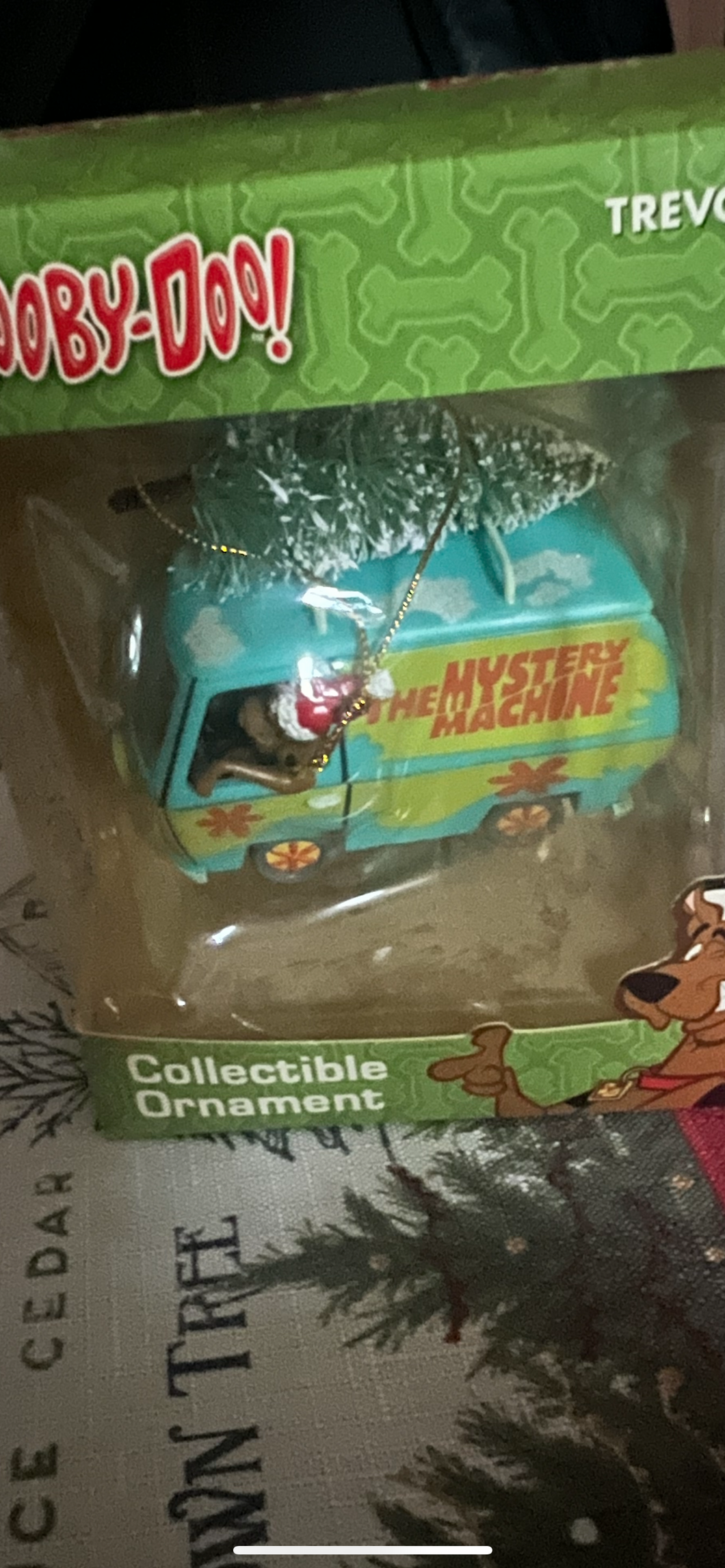 Scooby Doo Rare Mystery van Ornament with Christmas Tree on top New in box vintage