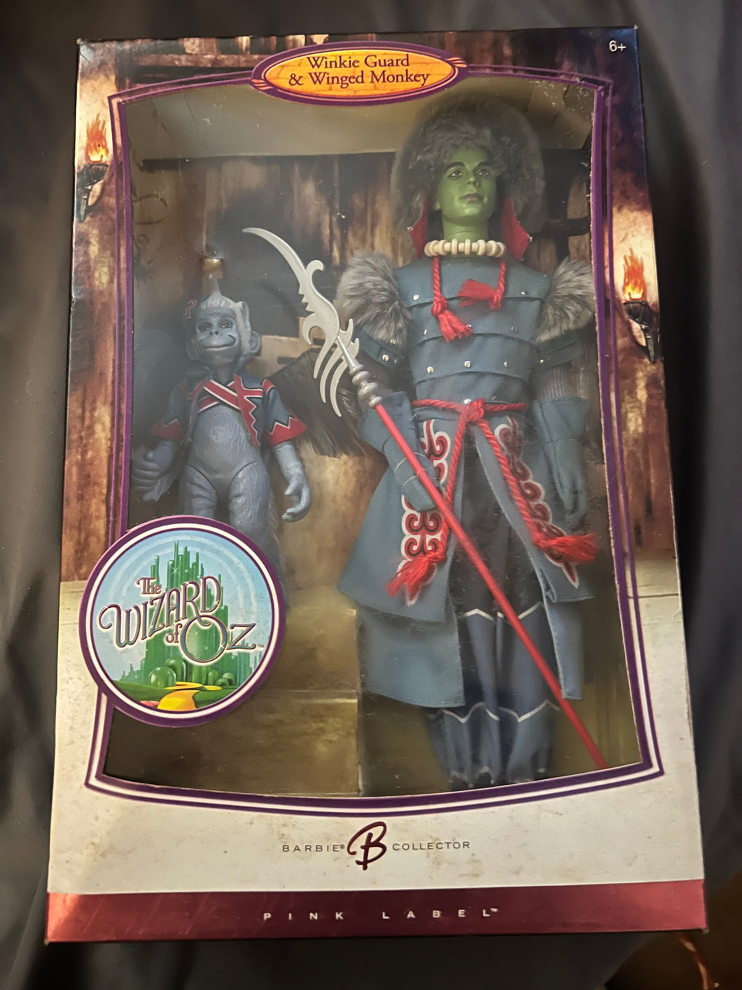 Mattel Barbie Rare Wizard of Oz Winkie Guard and Monkey Doll Set In Original Box Never Opened