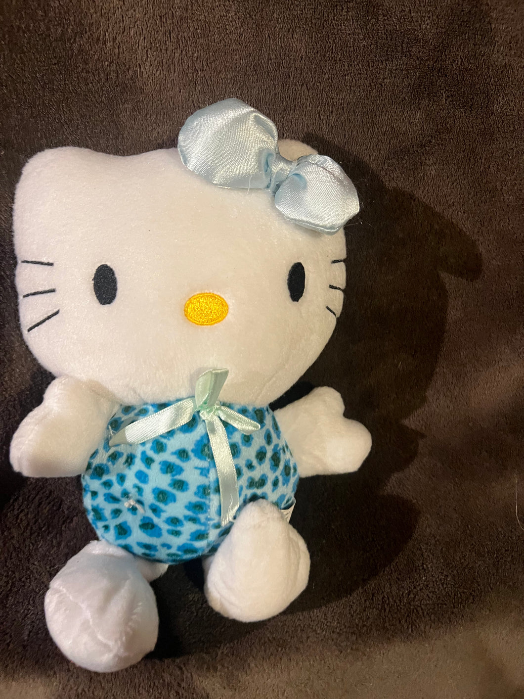 Sanrio Hello Kitty White and Blue Plush Doll 9 Inch