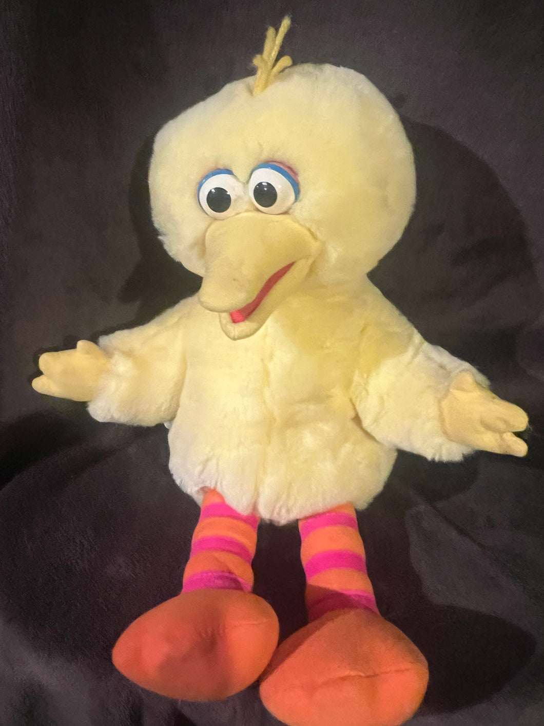 Sesame Street Big Bird Vintage Tyco laughing 18 inch plush doll