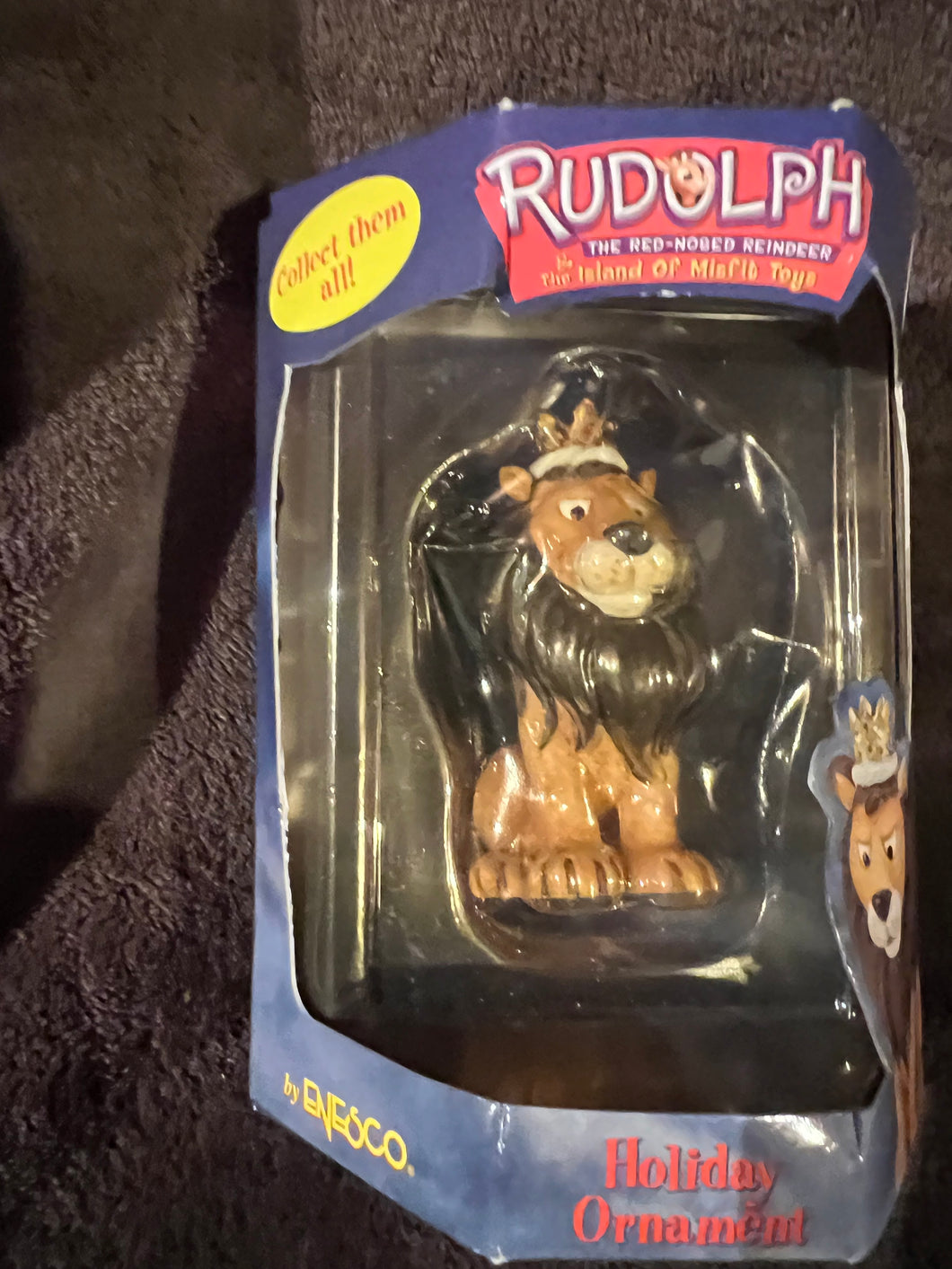 Rudolph Island Of Misfit a toys Rare king Moon racer OrnamentVintage In zbox Never Opened.