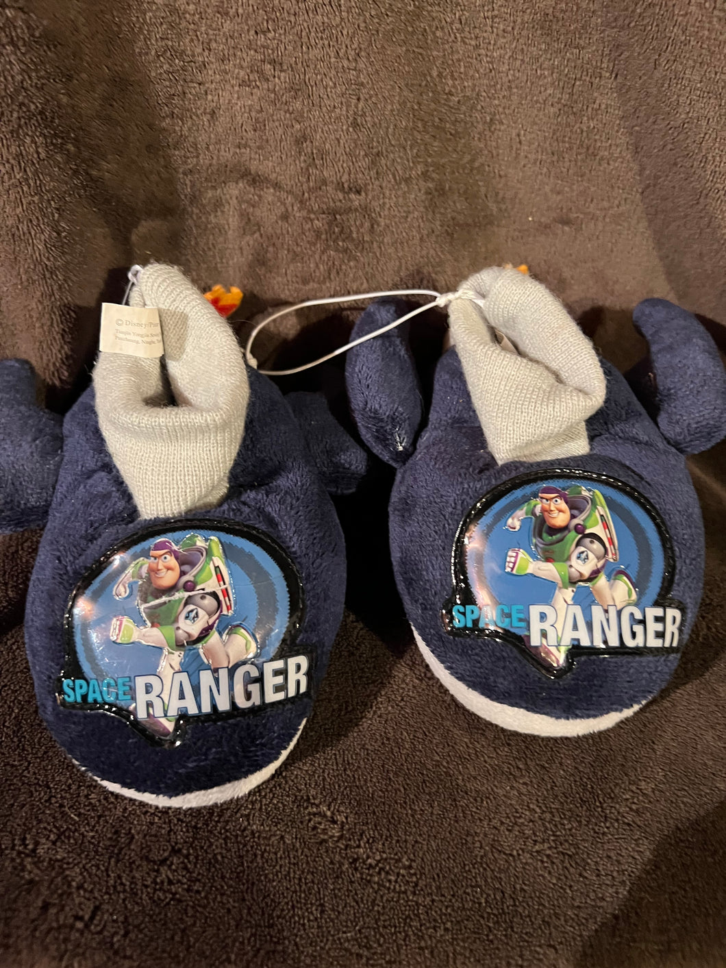 Toy Story Three Space Ranger Buzz Lightyear New Toddler Spaceship Slippers Size 5-6