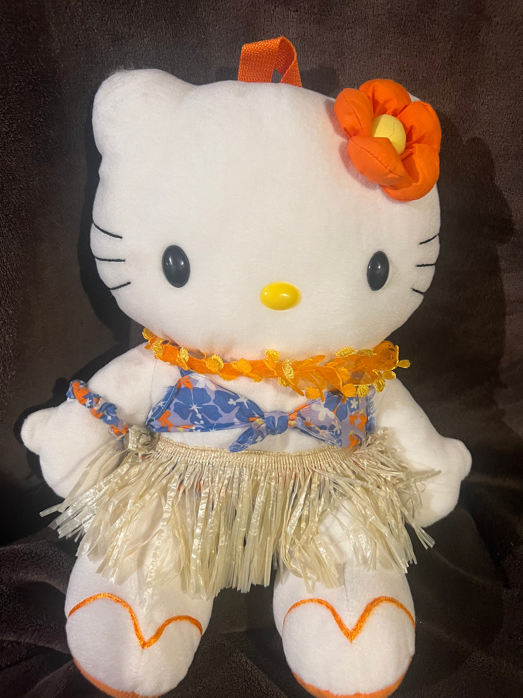 Hello Kitty Rare Hula Back Pack Plush Doll