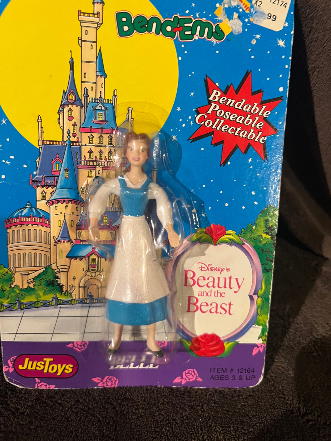 Beauty and The Beast Bendable Belle Figure Vintage In packaging