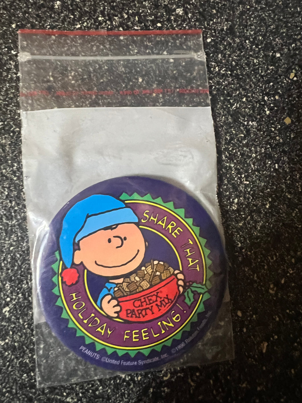 Peanuts Gang Linus Vintage Button Pin