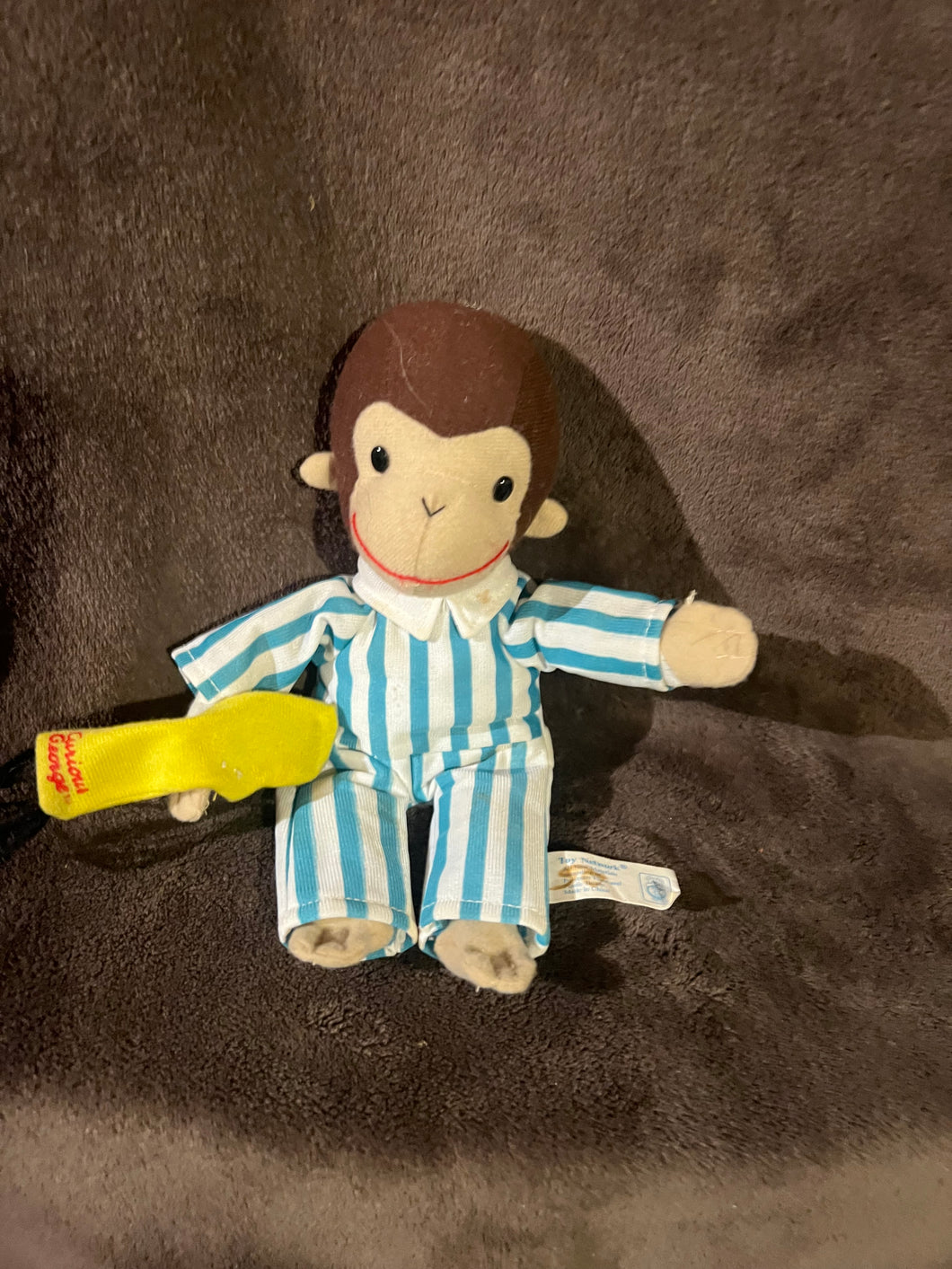 Curious George The Monkey With Pajamas and Blanket 8 inch Plush Doll