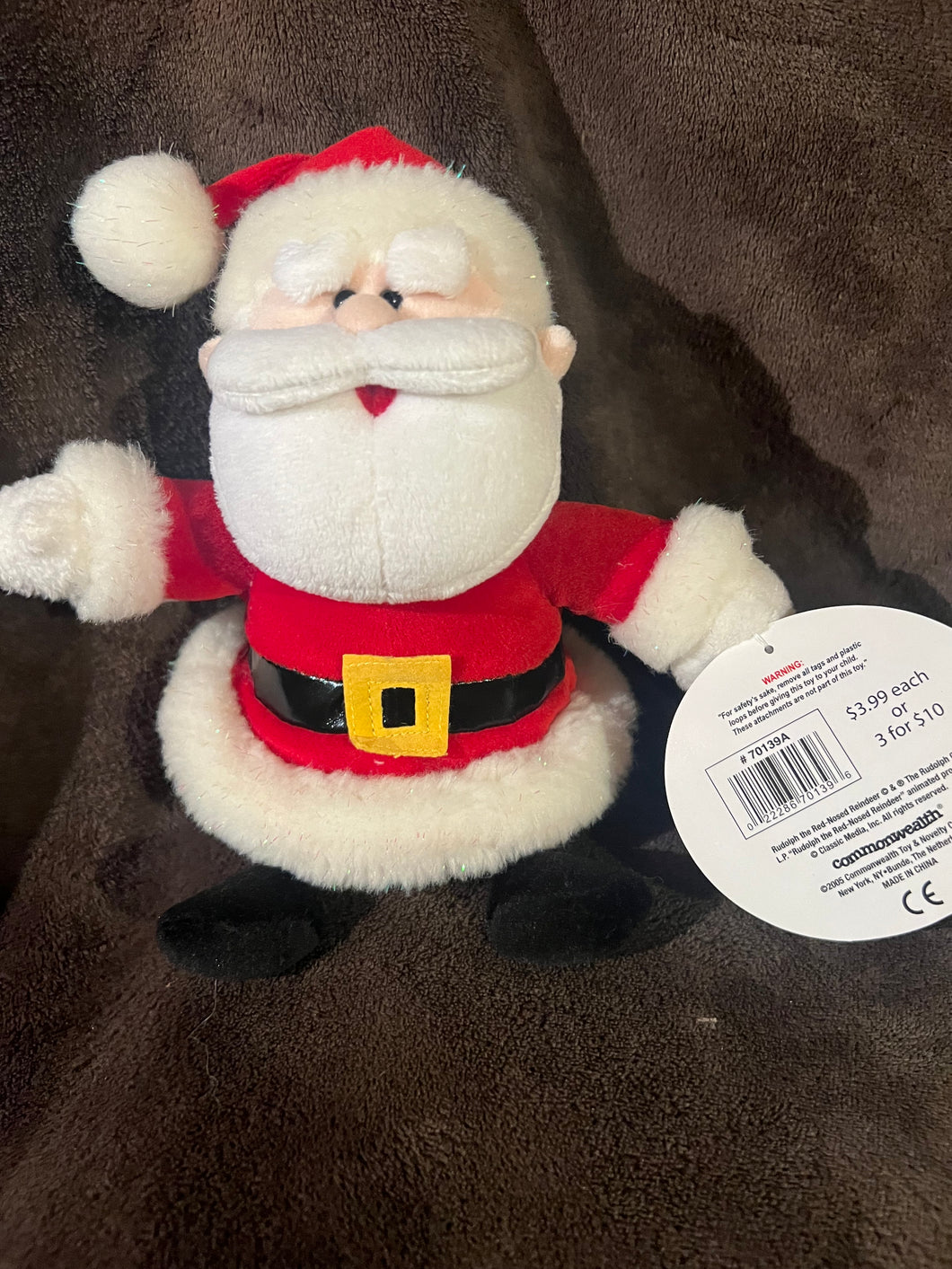 Rudolph the Island of Misfits Toys Santa Plush With Tags