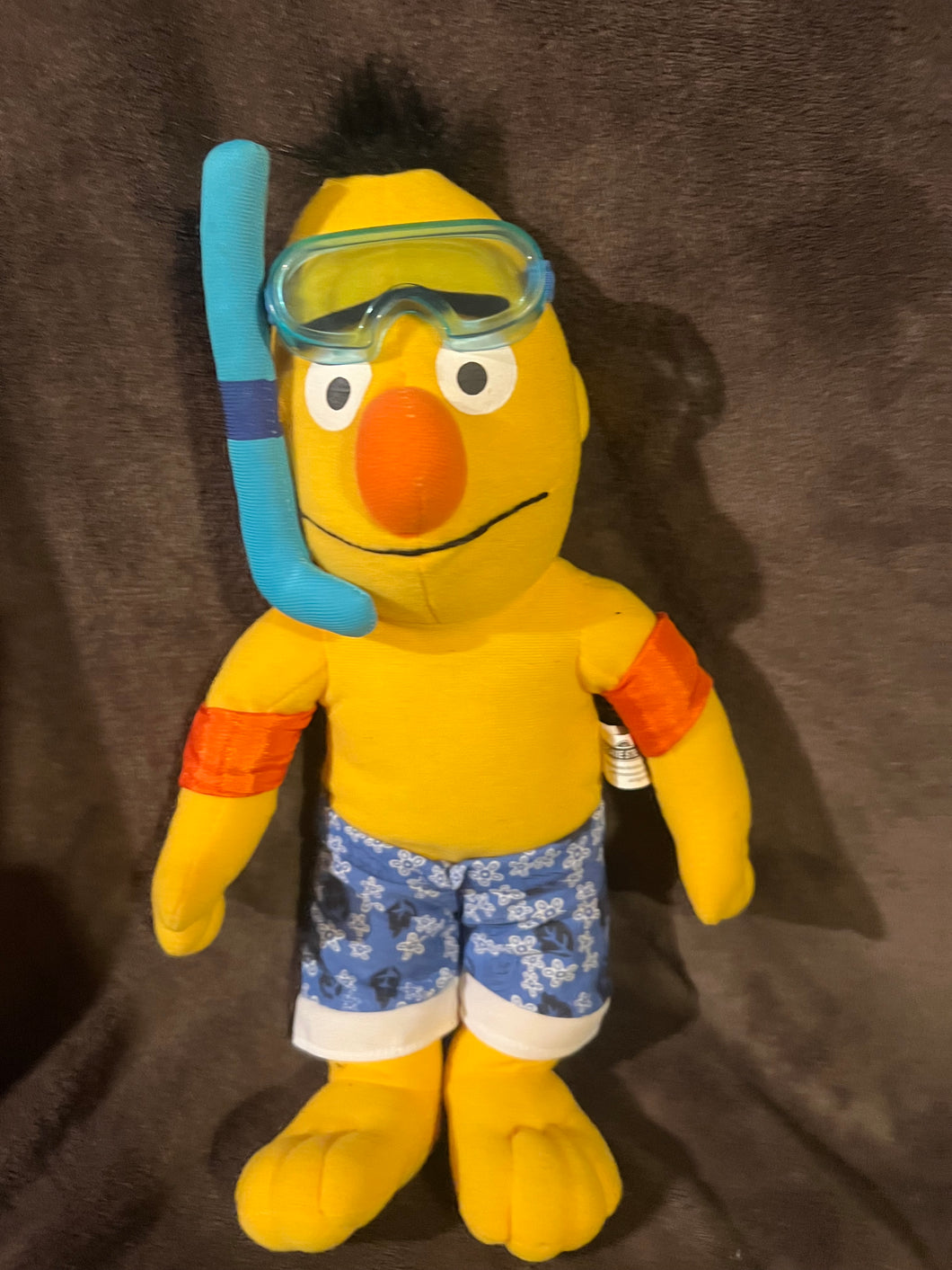 Sesame Street Bert Scuba Swimmer Plush Doll By Nanci