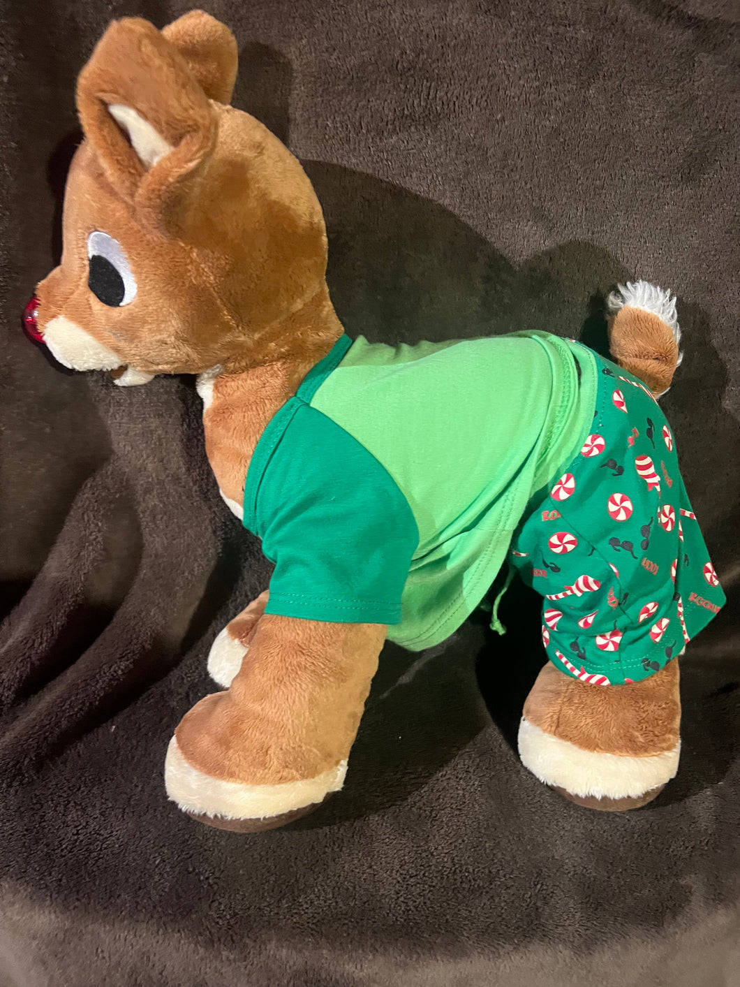 Rudolph Build a Bear Christmas Plush Doll Light up Nose