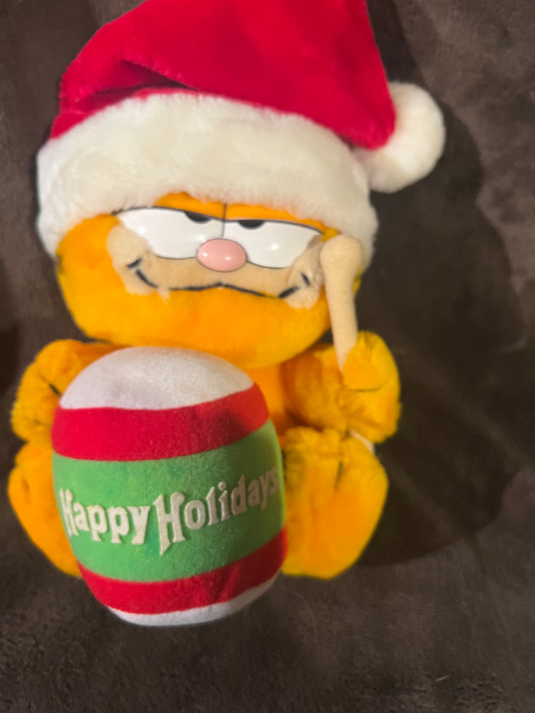 Garfield Happy Holidays Christmas Drummer Plush with Tag