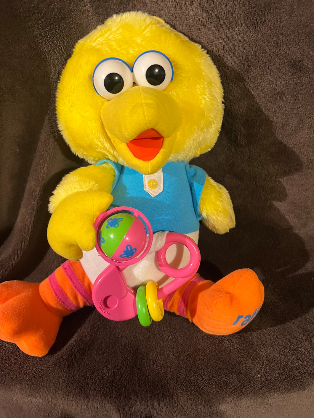 Big Bird Playskool Busy Baby Learning Plush Doll.