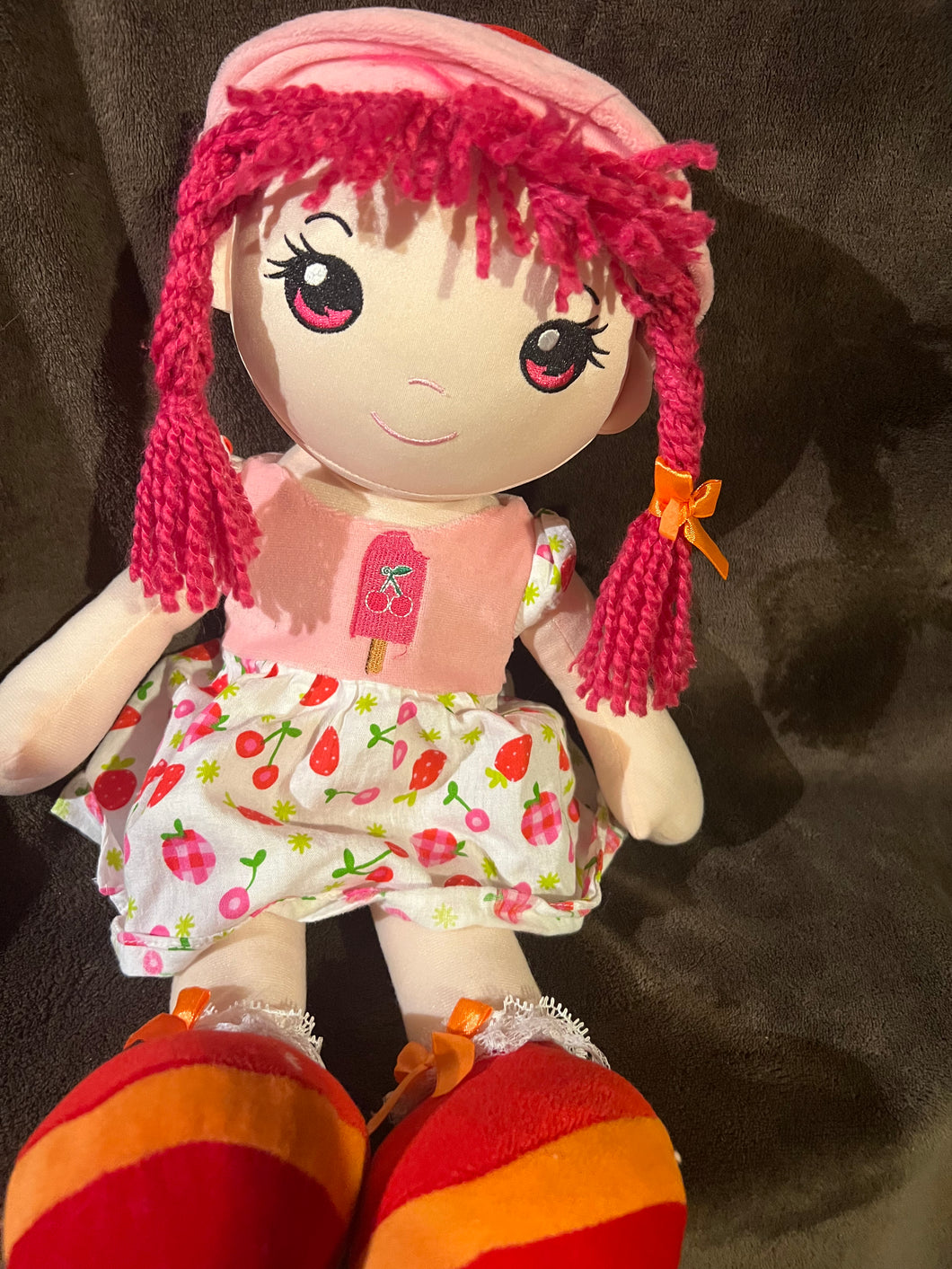 Lollipop 20 Inch Cherry Rag Doll Adorable