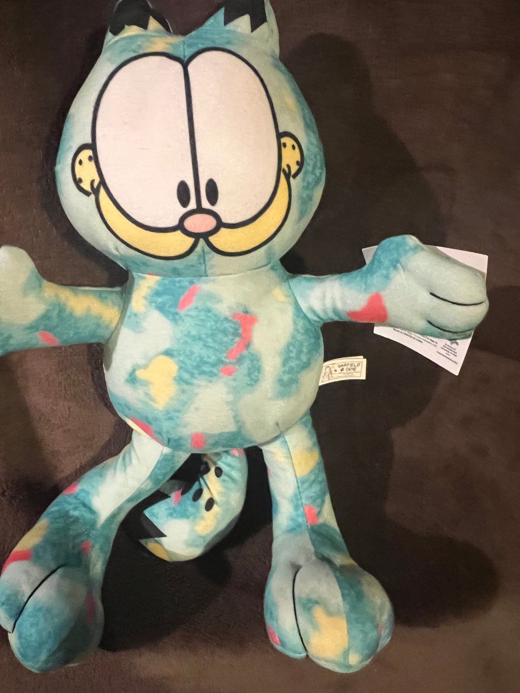 Garfield The Cat Tie Dyed Clouds plush NWT