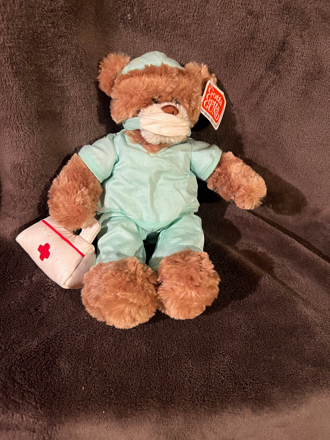 Medical Doctor Gund Bear With Doctors Bag