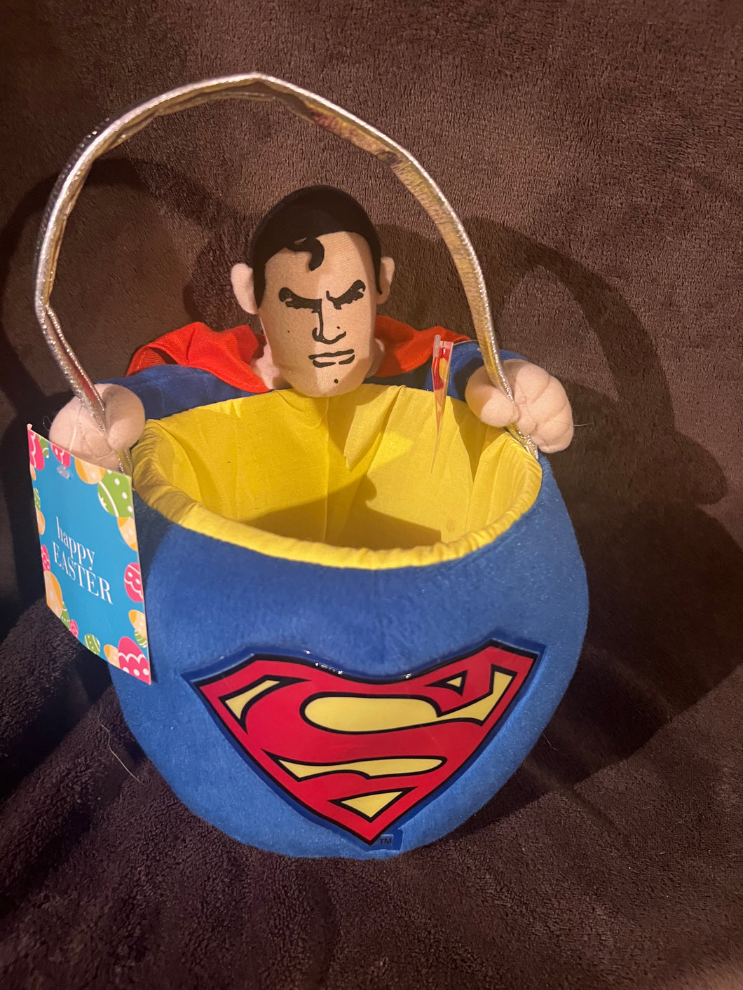 Superman Soft Plush Easter Basket NWt