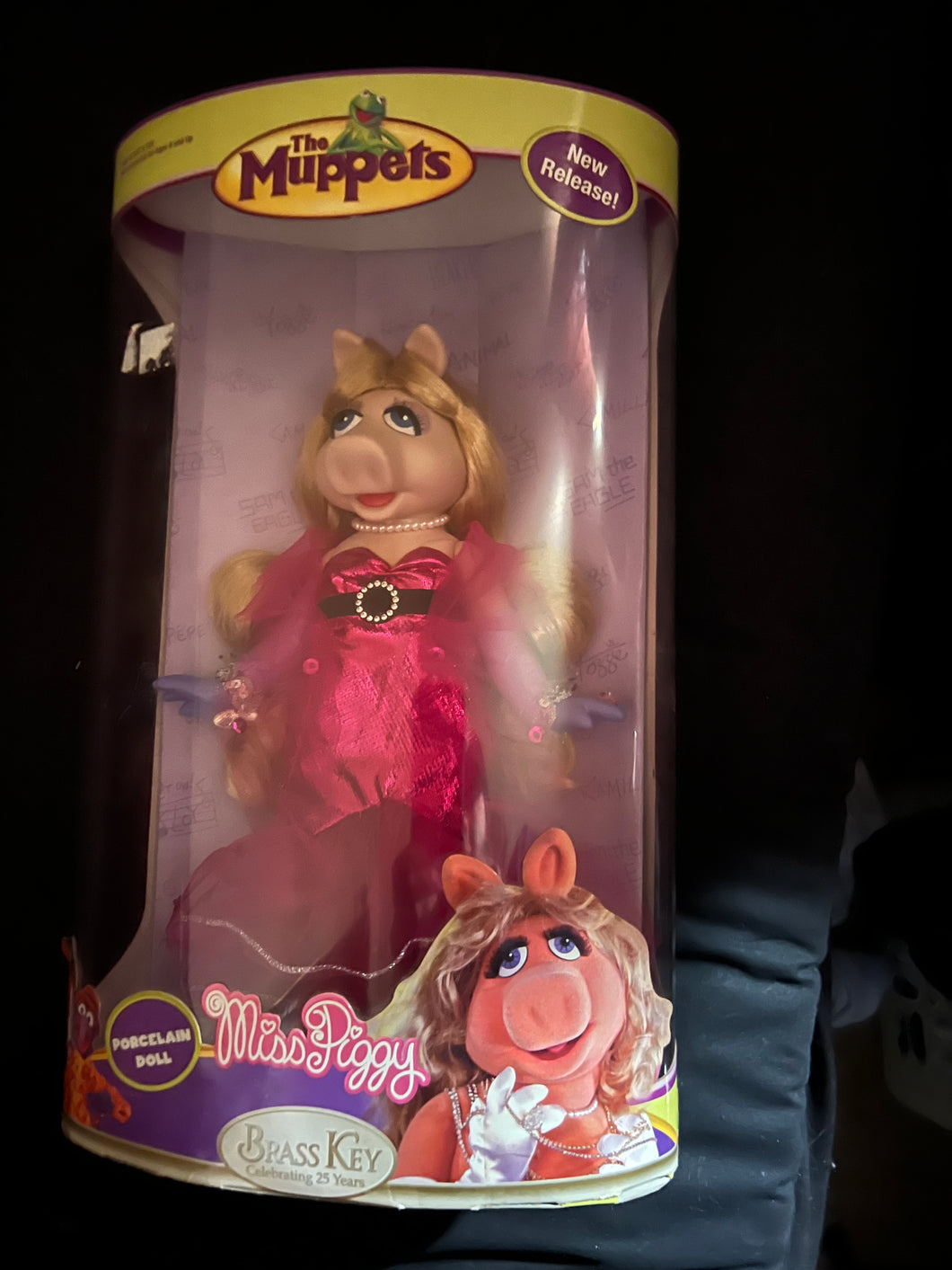 Muppets Miss Piggy 12 inch Porcelain Doll New in Original Box